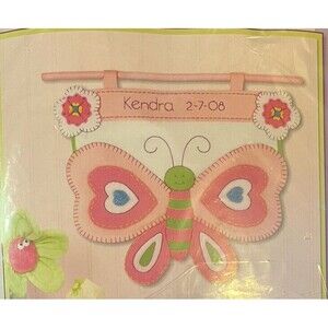Dimensions Sweet Dreams Birth Date Banner Felt Applique Kit 17" x 14" #73395